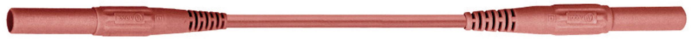 MULTICONTACT Sicherheits-Messleitung [ Lamellenstecker 4 mm - Lamellenstecker 4 mm] 2 m Rot MultiCon