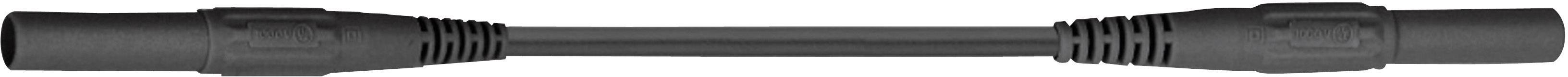 MULTICONTACT Sicherheits-Messleitung [ Lamellenstecker 4 mm - Lamellenstecker 4 mm] 1.50 m Schwarz M