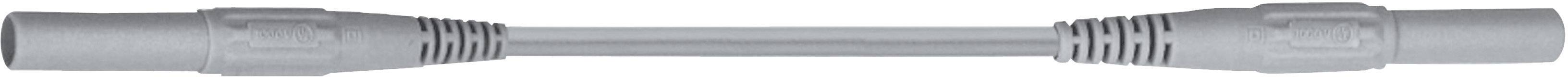 MULTICONTACT Sicherheits-Messleitung [ Lamellenstecker 4 mm - Lamellenstecker 4 mm] 1.50 m Grau Mult