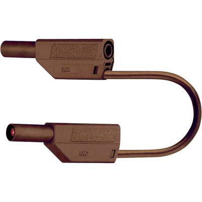 Stäubli SLK425-E Sicherheits-Messleitung [Lamellenstecker 4 mm - Lamellenstecker 4 mm] 25.00 cm Braun 1 St.