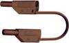 Stäubli SLK425-E Sicherheits-Messleitung Lamellenstecker 4 mm Lamellenstecker 4 mm 0.50 m Braun 1 St.