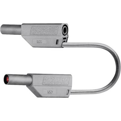 Stäubli SLK425-E Sicherheits-Messleitung [Lamellenstecker 4 mm - Lamellenstecker 4 mm] 25.00 cm Grau 1 St.