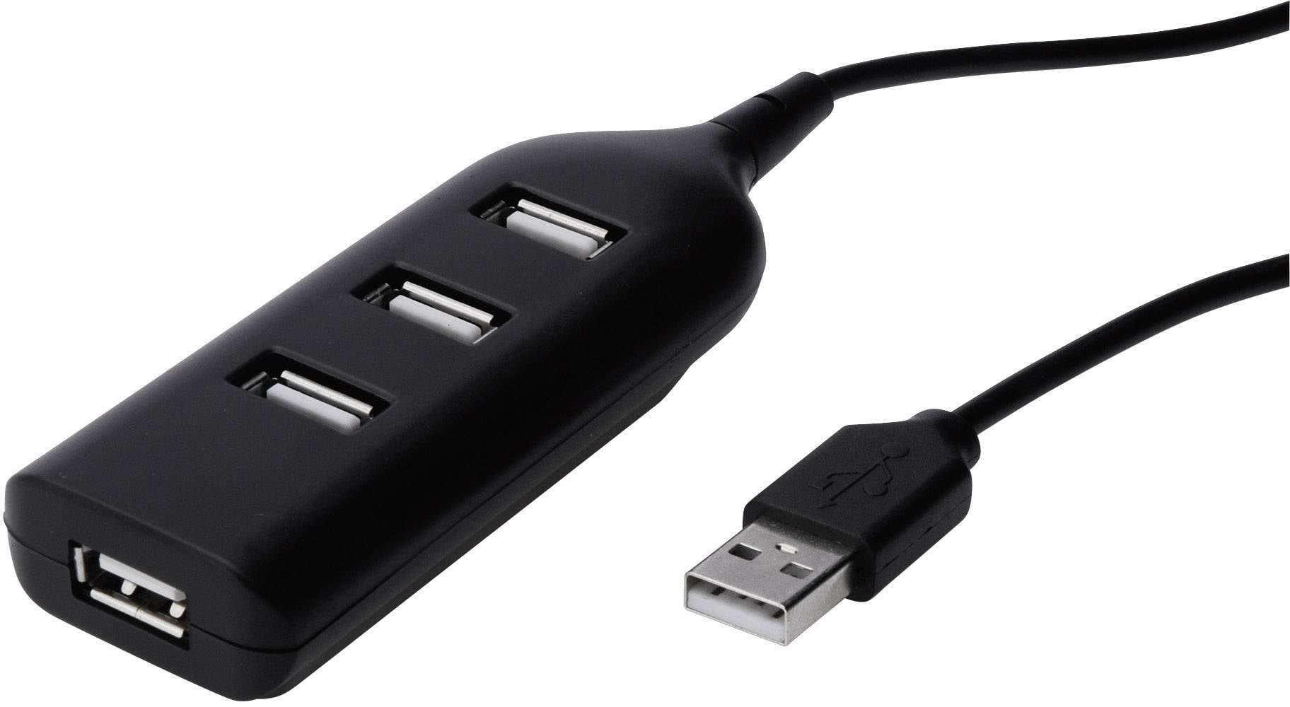 Digitus AB-50001-1 USB-Hub 4 Port USB-A USB 2.0 480 MBit/s Schwarz AB-50001-1