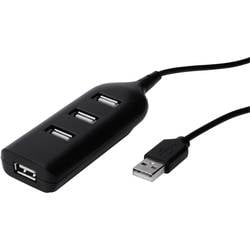 USB 2.0 hub Digitus AB-50001-1, 4 porty, 300 mm, čierna