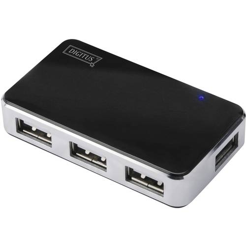 Digitus DA-70220 4 Port USB 2.0-Hub Schwarz, Silber