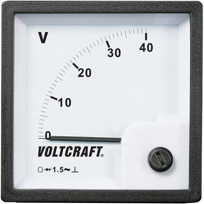 VOLTCRAFT AM-72x72/40V Analog-Einbaumessgerät AM-72x72/40V  40 V Drehspule