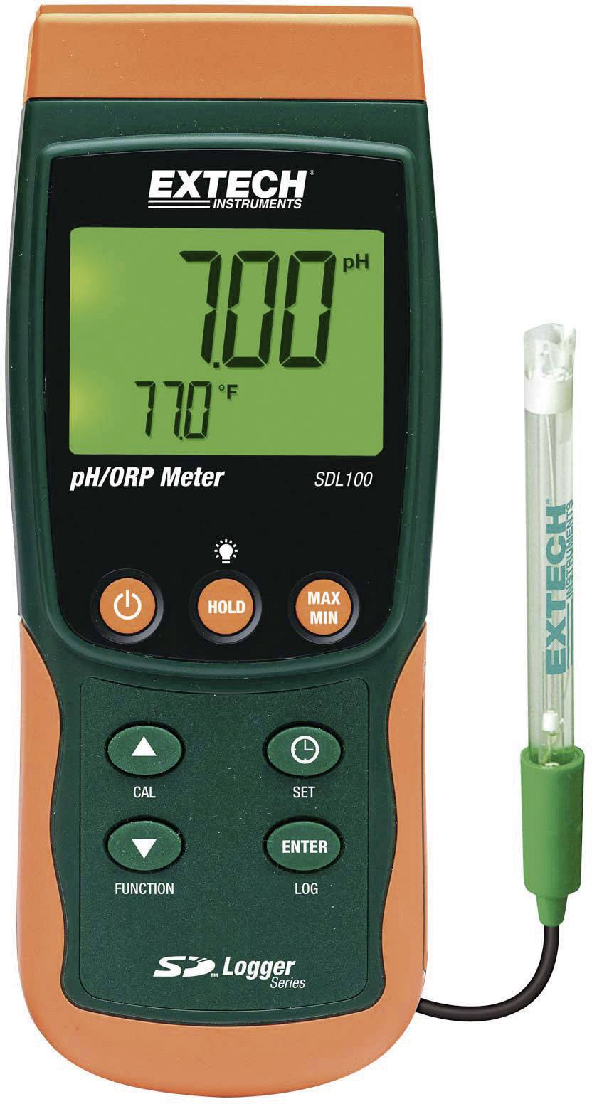 EXTECH SDL100 pH-/Redox-Messgerät mit Datenlogger SDL100, 3-Punkt Kalibrierung, Messbereiche 0 -