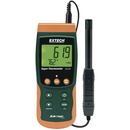 Extech SDL500 Luftfeuchtemessgerät (Hygrometer) kalibriert (ISO) 5 % rF 95 % rF Datenloggerfunktion, Taupunkt-/Schimmelw...