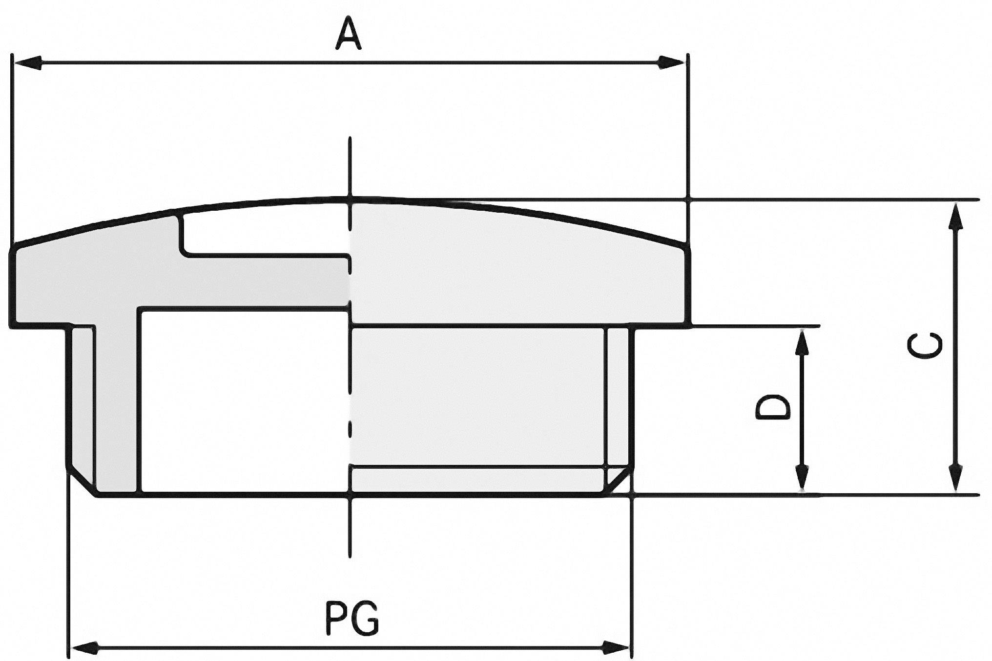 LAPP KABEL Verschlussschraube PG16 Polystyrol Licht-Grau (RAL 7035) LappKabel SKINDICHT BLK PG 16 RA