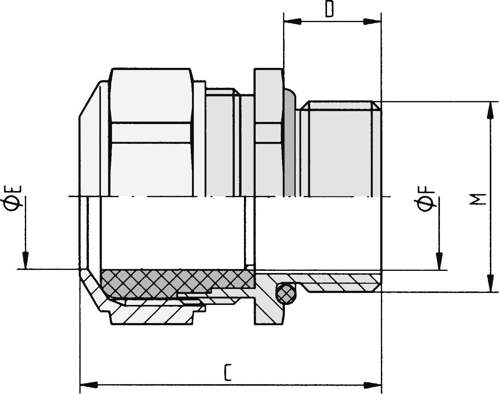 LAPP KABEL Gegenmutter M40 Nickel, Stahl Nickel LappKabel SKINDICHT SM CRNI M 40X1,5 10 St.