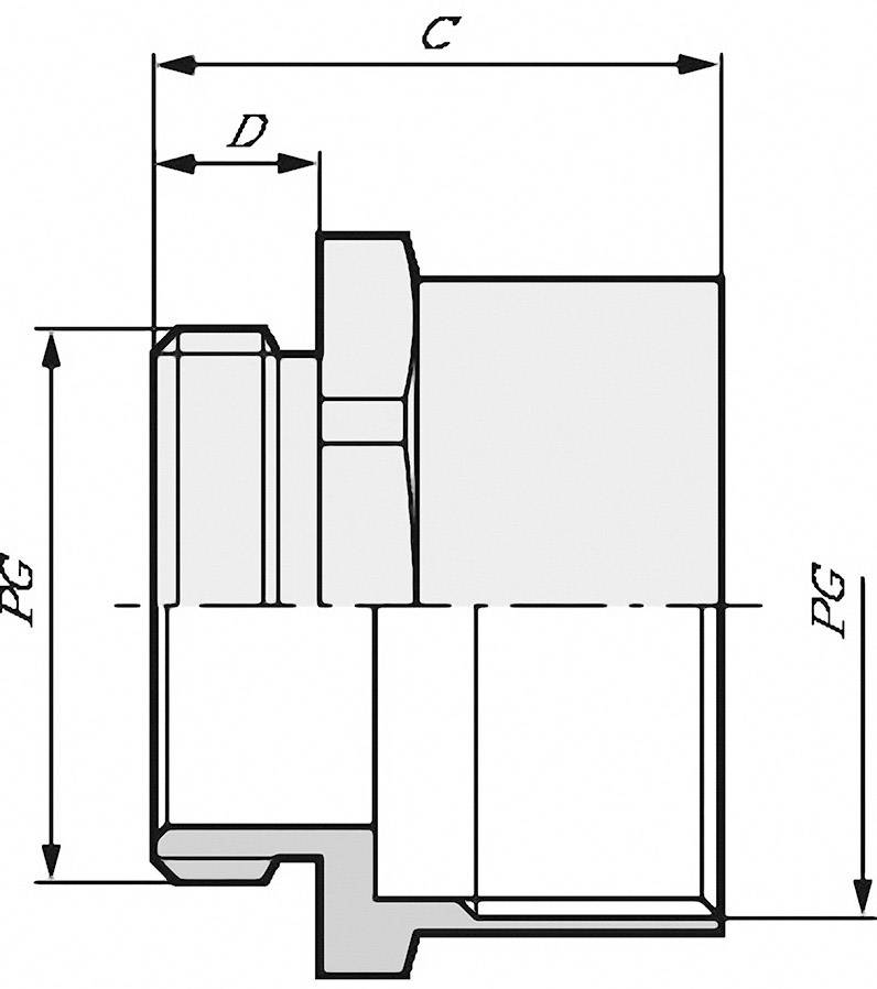 LAPP KABEL Kabelverschraubung Verlängerung PG36 PG36 Polyethylen Messing LappKabel SKINDICHT ZS PG 3