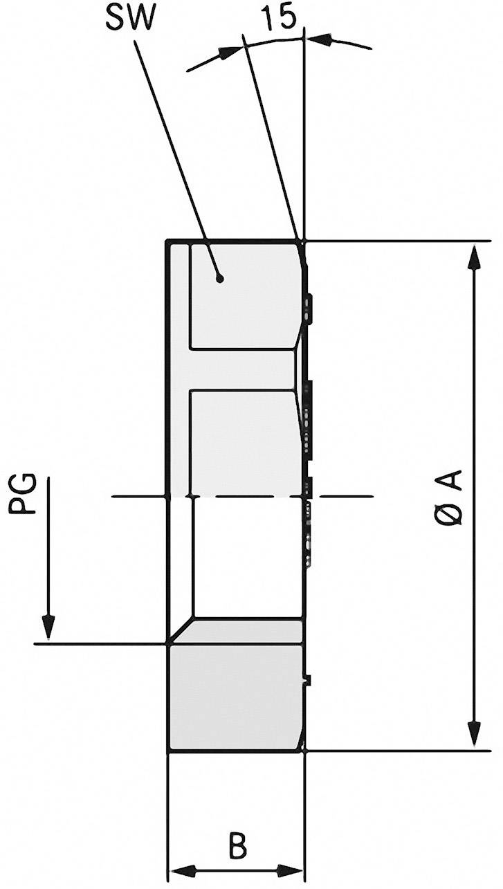 LAPP KABEL Gegenmutter PG42 Polyamid Licht-Grau (RAL 7035) LappKabel SKINTOP GMP-GL PG 42 RAL 7035 G