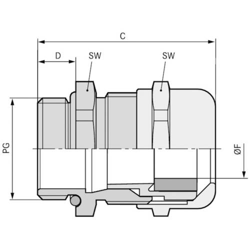 LAPP 52015770 Kabelverschraubung PG7 Messing Messing 100 St.