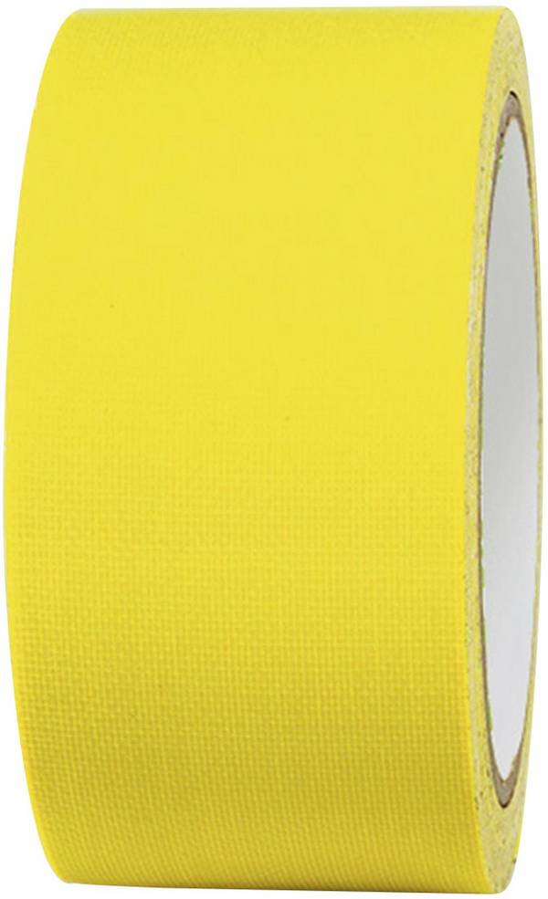 TOOLCRAFT 80FL5025EC 80FL5025EC Gewebeklebeband 80FL5025EC Neongelb (L x B) 25 m x 50 mm 1 St.