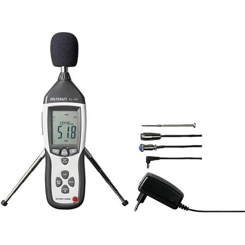 VOLTCRAFT Schallpegel-Messgerät kalibriert (ISO) SL-451 30 - 130 dB 31.5 Hz - 8 kHz USB
