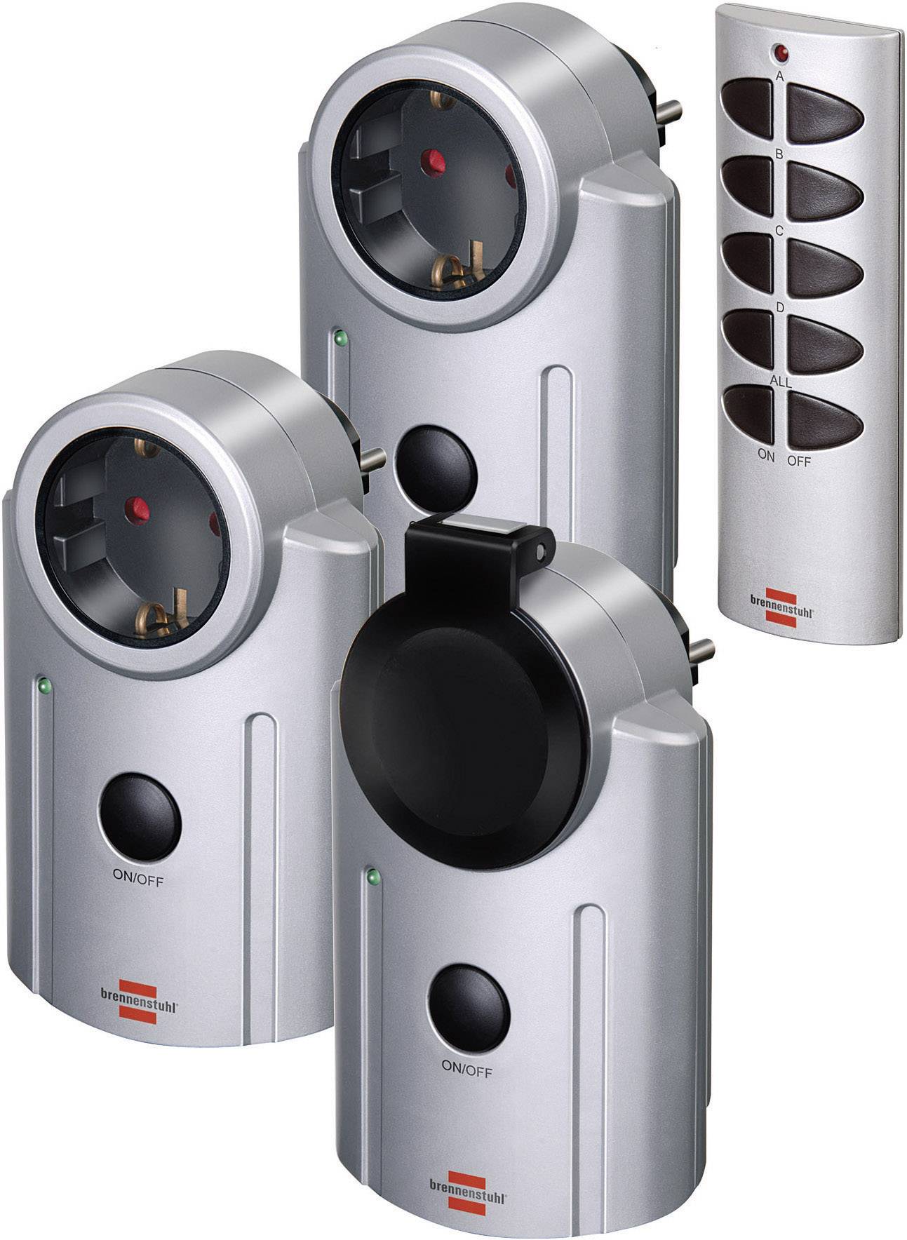 Brennenstuhl Primera-Line RC-2044 1507670 Funk Steckdosen-Set 4teilig Außenbereich 3600 W-0