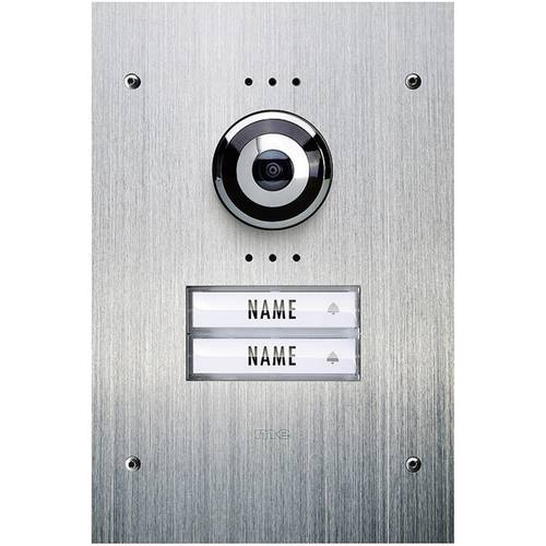 m-e modern-electronics Vistadoor Video-Türsprechanlage Kabelgebunden Außeneinheit 2 Familienhaus Edelstahl
