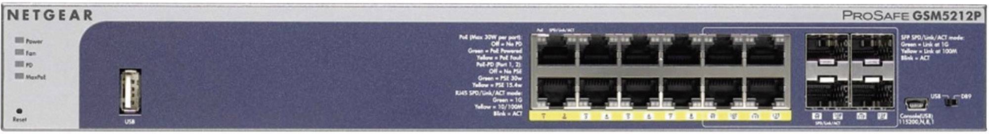 NETGEAR M4100-D12G - Switch - L2+ - managed - 12 x 10/100/1000 + 2 x Shared SFP-0