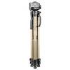 Walimex WT-3570 Dreibeinstativ 1/4 Zoll Arbeitshöhe=63 - 165 cm Creme 3D-Neiger, inkl. Tasche
