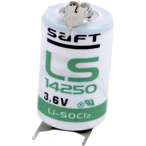 Saft LS 14250 3PFRP Spezial-Batterie 1/2 AA U-Lötpins Lithium 3.6 V 1200 mAh 1 St.