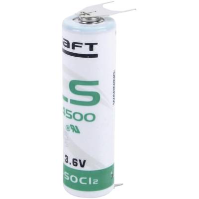 Saft LS 14500 3PF Spezial-Batterie Mignon (AA) U-Lötpins Lithium 3.6 V 2600 mAh 1 St.