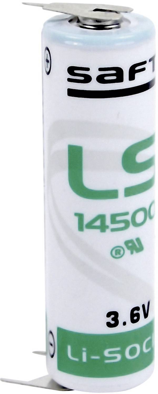 Saft LS 14500 3PFRP Spezial-Batterie Mignon (AA) U-Lötpins Lithium 3.6 V 2600 mAh 1 St.