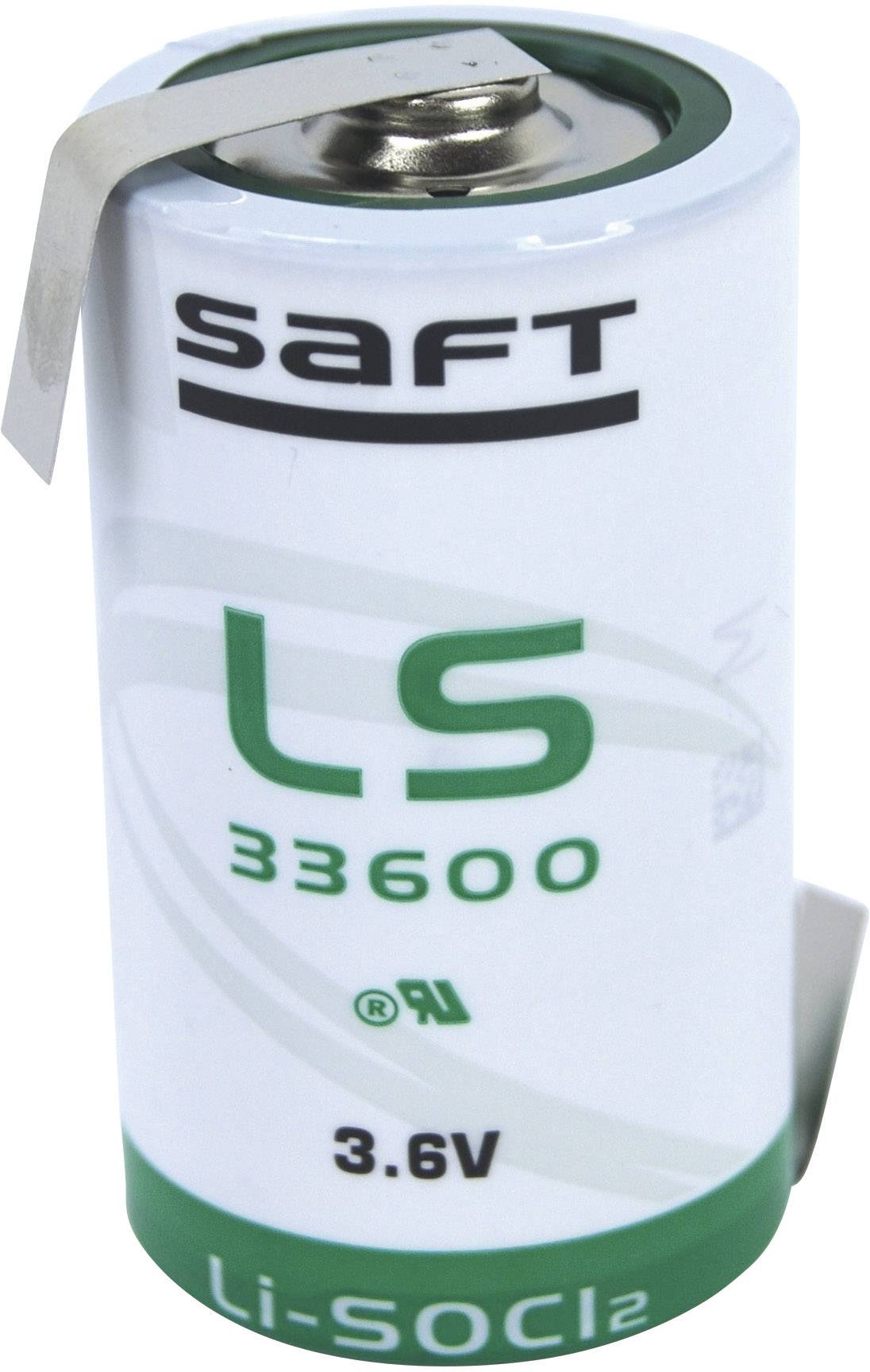 SAFT Lithium-Batterie Mono mit Z-Lötfahne 3.6 V 17000 mAh Mono (D) (Ø x H) 33 mm x 61 mm (LS33600HBG