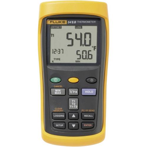 Fluke 53-2 50 B HZ Temperatur-Messgerät kalibriert (ISO) -250 - +1767 °C Fühler-Typ E, J, K, N, R, S, T
