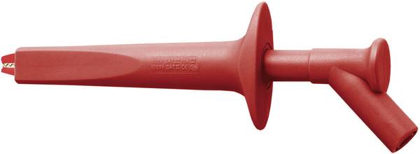 Stäubli AB200 Sicherheits-Abgreifklemme Steckanschluss 4 mm CAT IV 1000 V Rot