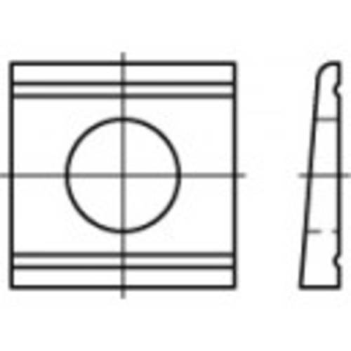 Keilscheiben Stahl verzinkt 100 St. TOOLCRAFT 106732