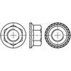 TOOLCRAFT 1067599 Sechskant-Sperrzahnmuttern mit Flansch M10 DIN 6923 Edelstahl A2 500 St.