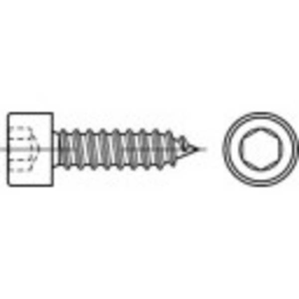 TOOLCRAFT 1067947  Zylinderblechschrauben 5.5 mm 50 mm Innensechskant   88312 Edelstahl A2 200 St.