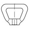 TOOLCRAFT 1069485 Korbmuttern M10 DIN 80704 Edelstahl A4 1 St.