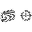Diagramm einer Helix mit seitlicher und frontaler Ansicht.