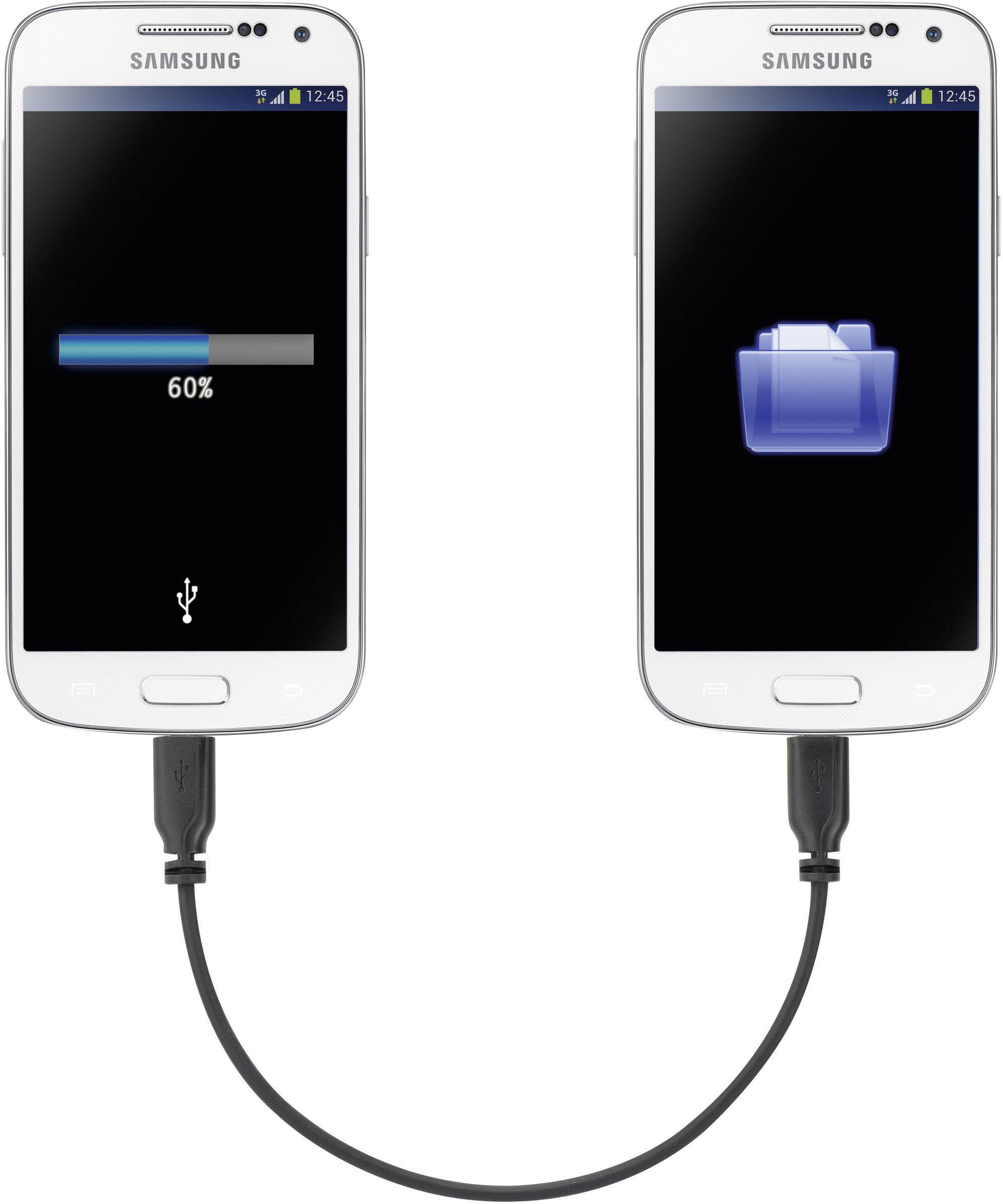 CONRAD renkforce SuperSoft OTG-Mirror Micro-USB Kabel 0,15 m