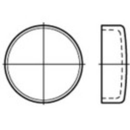 TOOLCRAFT Verschlußdeckel Stahl 107072 100 St. (Ø) 16 mm