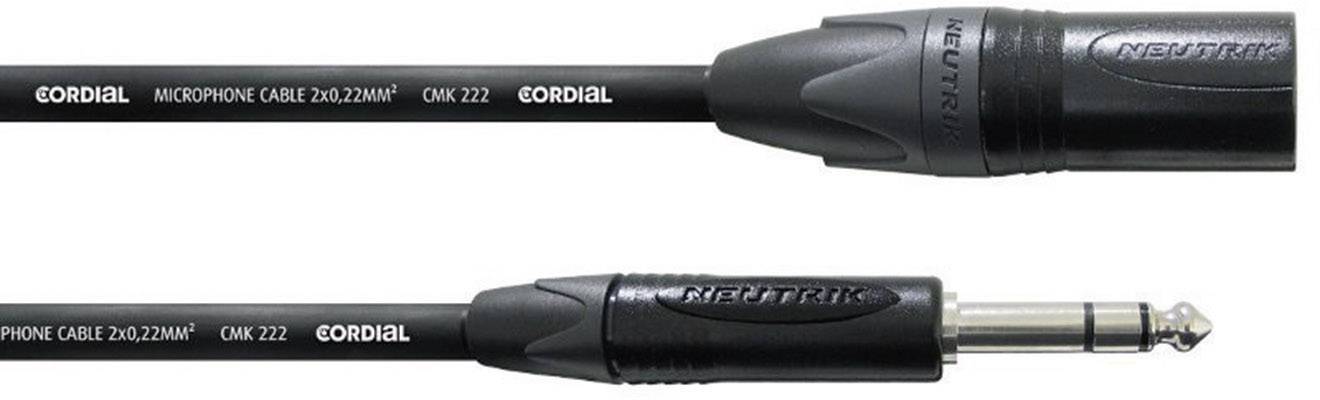 Cordial CPM2,5MV XLR Adapterkabel [1x XLR-Stecker - 1x Klinkenstecker 6.35 mm] 2.50 m Schwarz