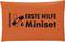 Orange Tasche mit der Aufschrift 'ERSTE HILFE Miniset' und einem Pflaster-Symbol. Enthält grundlegende Erste-Hilfe-Ausstattung.