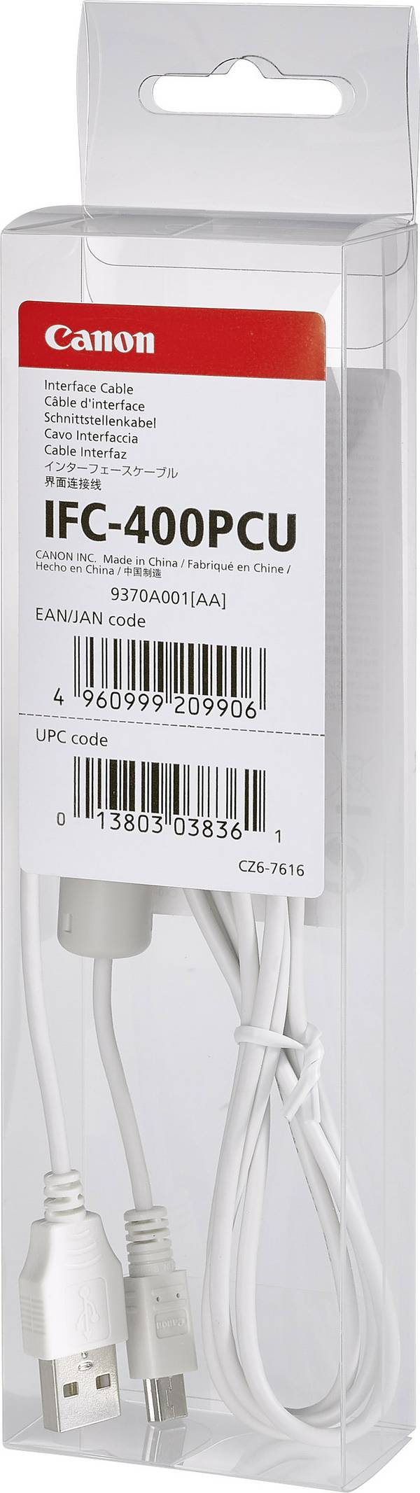 Canon USB-Kabel USB 2.0 USB-A Stecker, USB-Mini-B Stecker 1.50 m Weiß 9370A001