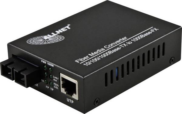 Allnet ALL-MC103G-SC-MM LAN, SC Duplex Netzwerk-Medienkonverter 1 GBit/s