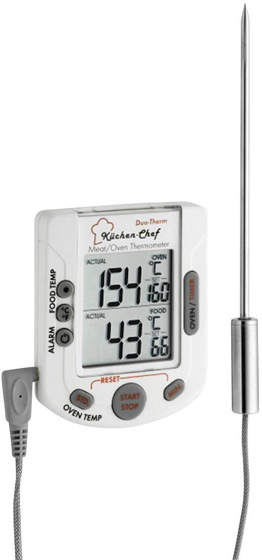 TFA-DOSTMANN Küchen-Thermometer Ofen- und Kerntemperatur, mit Touchscreen, mit Timer, Alarm TFA 14.1