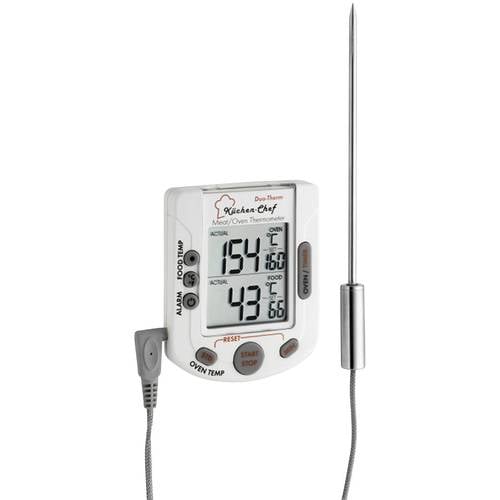 TFA Dostmann 14.1503 Küchen-Thermometer Ofen- und Kerntemperatur, mit Touchscreen, mit Timer, Alarm Schwein, Rind, Reh, ...