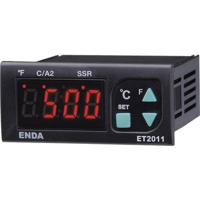 Enda ET2011-T-230 PID Temperaturregler J, K, T, S, R 0 bis +1700 °C Relais 8 A, SSR (L x B x H) 71 x 77 x 35 mm