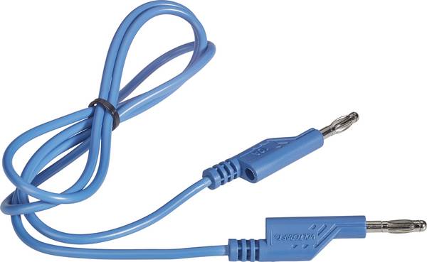 VOLTCRAFT  Messleitung Lamellenstecker 4 mm Lamellenstecker 4 mm 1.00 m Blau 1 St.