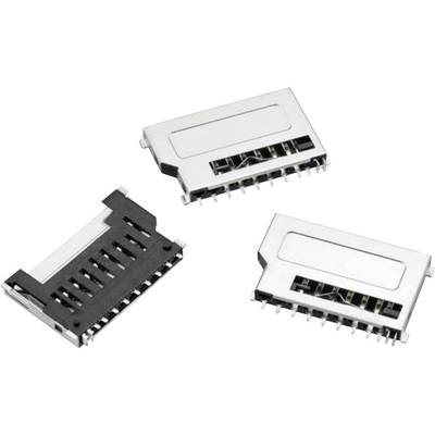 WR-CRD Micro SD-Kartensockel, Push & Push, 8 Pins  Pole: 8 Würth Elektronik Inhalt: 1 St.