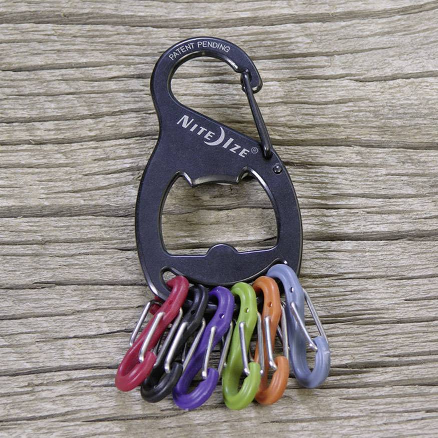 NITE Ize Schlüssel-Karabiner NI-KRB-03-01 KeyRack 6 S-Biner Schwarz 1 St.-1