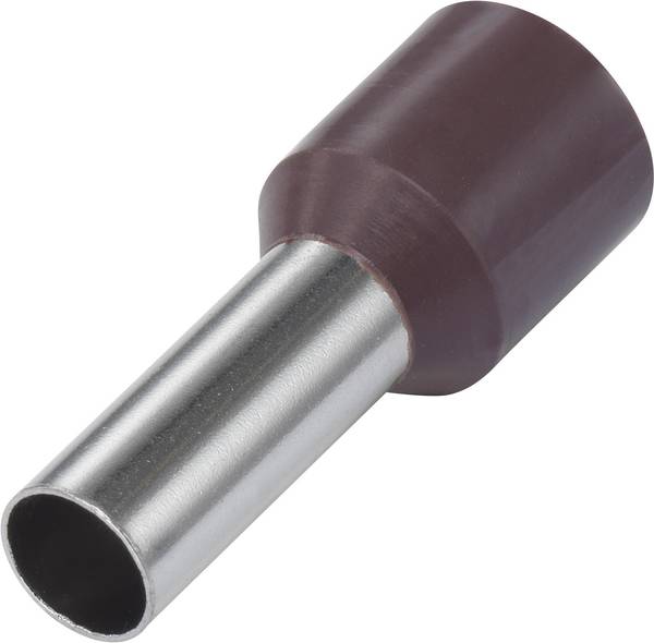 TRU COMPONENTS 1091272 Aderendhülse 0.14 mm² Teilisoliert Braun 100 St.