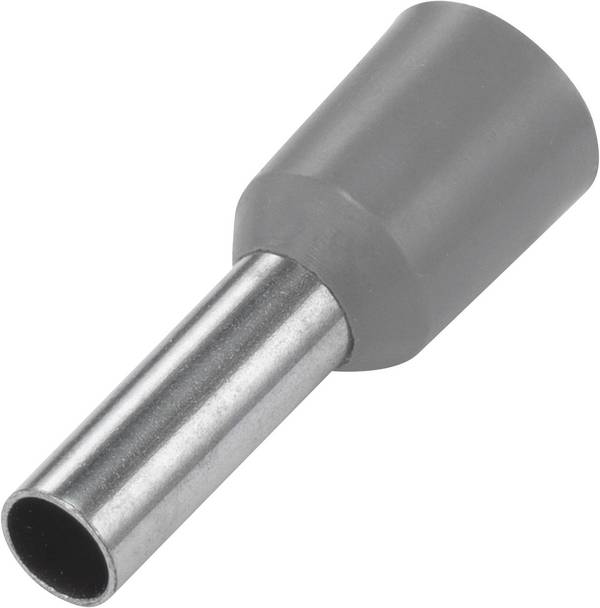 TRU COMPONENTS 1091282 Aderendhülse 4 mm² Teilisoliert Grau 100 St.