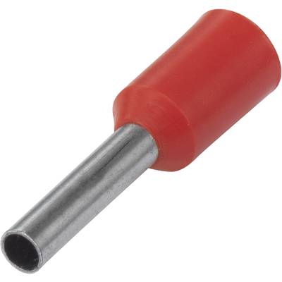 Conrad Components 1091296 Aderendhülse 1.5 mm² Teilisoliert Rot 100 St. 