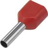 TE Connectivity 966144-4 Zwillings-Aderendhülse 1 mm² Teilisoliert Rot 500 St.